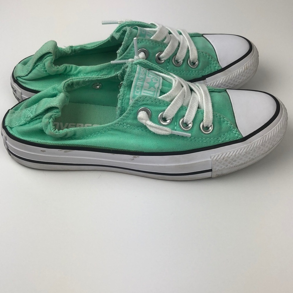 Converse All Star Mint Green & White Sneakers 5 - Picture 2 of 11